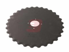 19 inch notched cutting disc top view