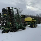 John Deere 1910 cart, 1860 drill